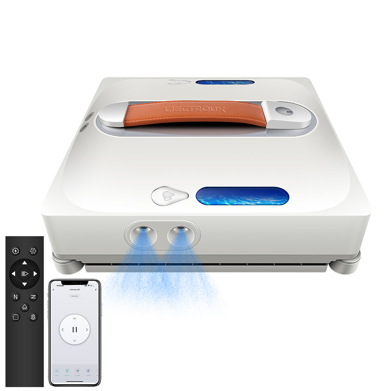Window Cleaning Robot Liectroux S11, 4-Way Water Spray, Home Glass Floor Wall Tiles Cleaner Robot