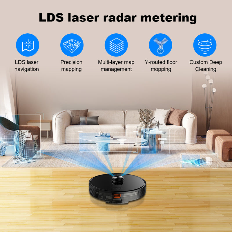 Liectroux New Arrival laser robot vacuum model X6 with in dust