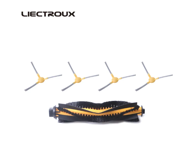 LIECTROUX C30B&XR500 Vacuum Cleaner Spare Parts Kits ,Side Brush x 4pcs+rubber Brush x 1pc