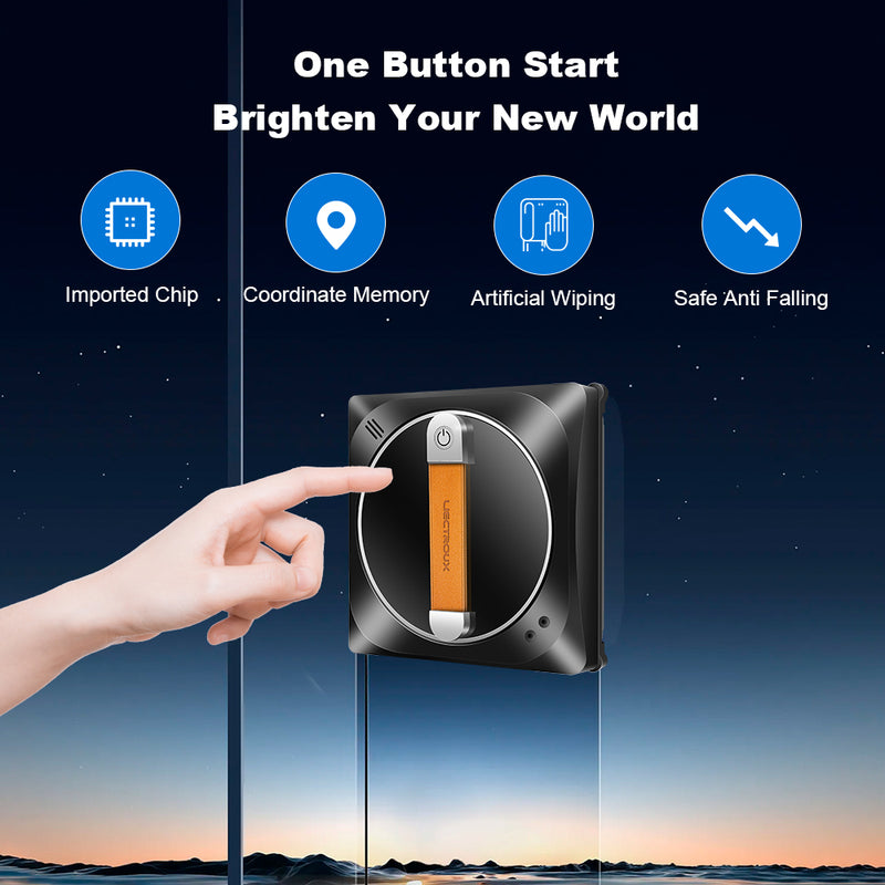 New coming model YW910  best smart robot cleaner for high-rise windows anti falling, app control with 2 water tank auto spray water